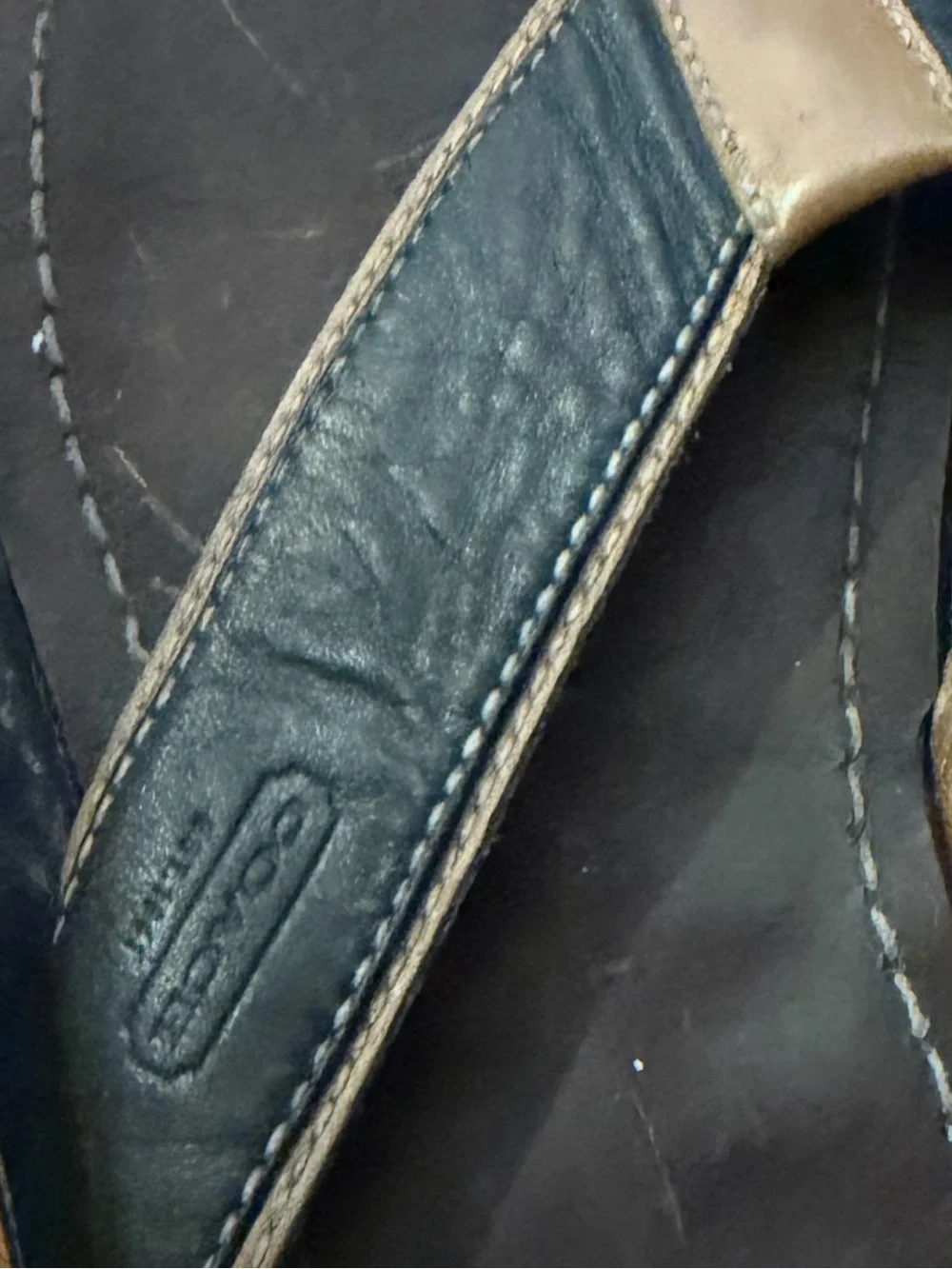 Coach Men’s Leather Sandals in Brown & Navy